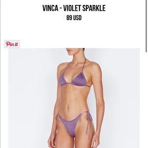 Trangl NWT never worn size small. Vinca Violet sparkle.